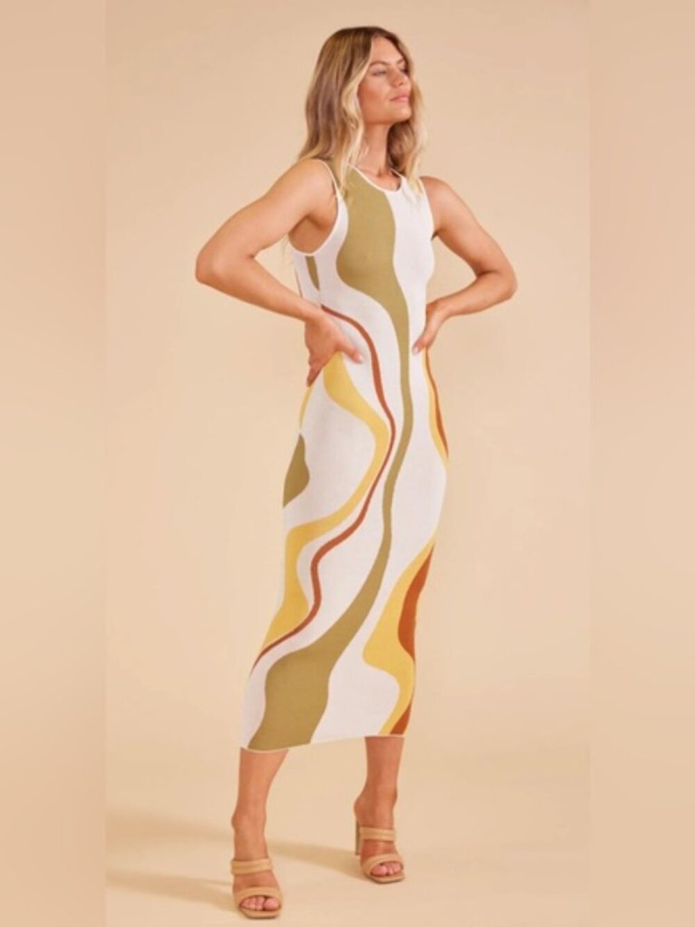 MinkPink Ziggy Knitted Midi Dress